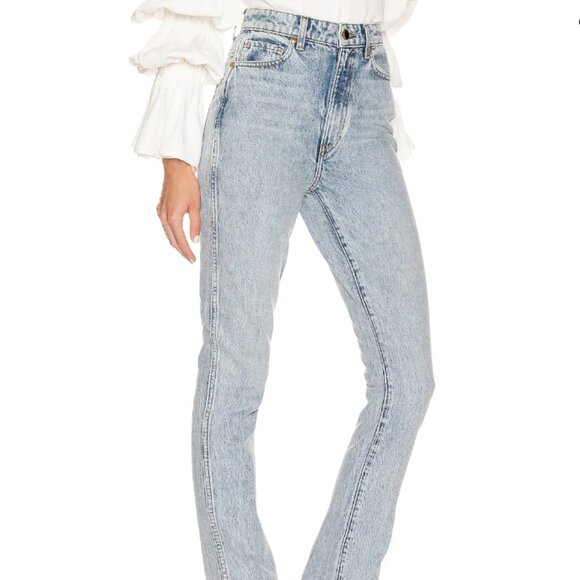 Khaite Daria High Rise Straight-Leg Jeans 29 - Picture 4 of 6